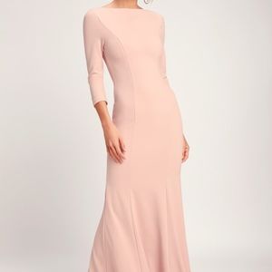 Lulus pink/blush maxi dress